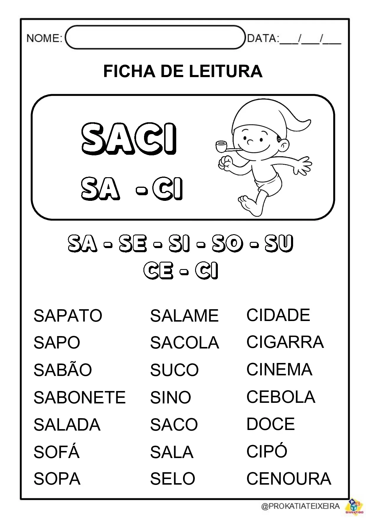 Atividades Do Saci Perere Folclore Pre Escola E 1o Ano 3