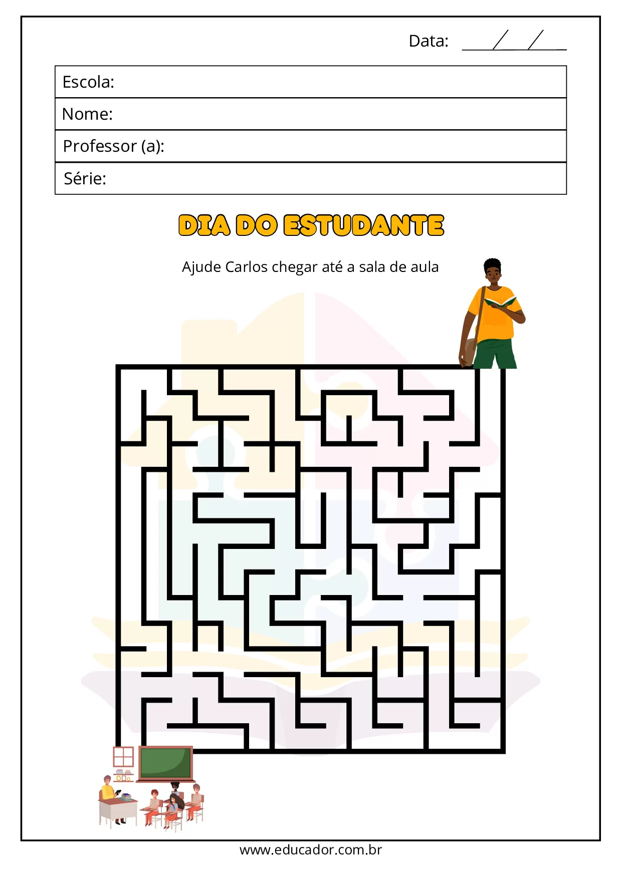 Atividades Para O Dia Do Estudante Pre Escola E 1o Ano 11