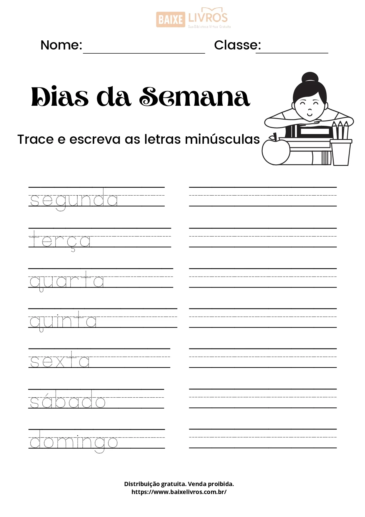 Caligrafia Para Imprimir Dias Da Semana E Meses PDF 4