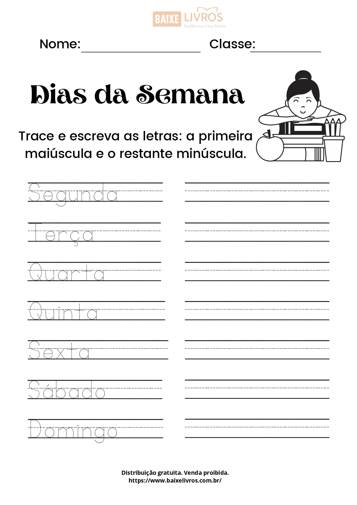 Caligrafia Para Imprimir Dias Da Semana E Meses PDF 5