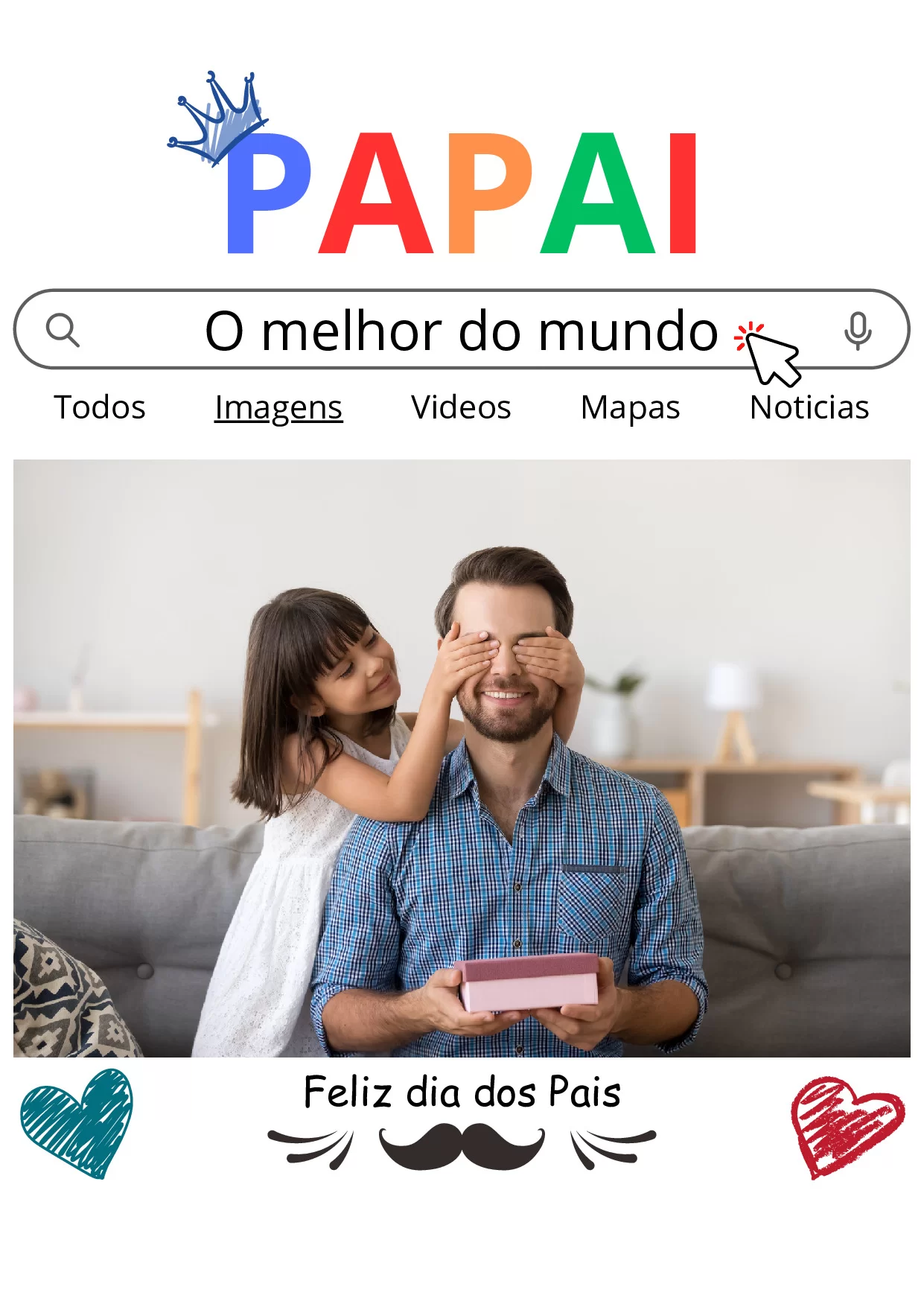 Cartão de Dia dos Pais para Presentear seu PAPAI