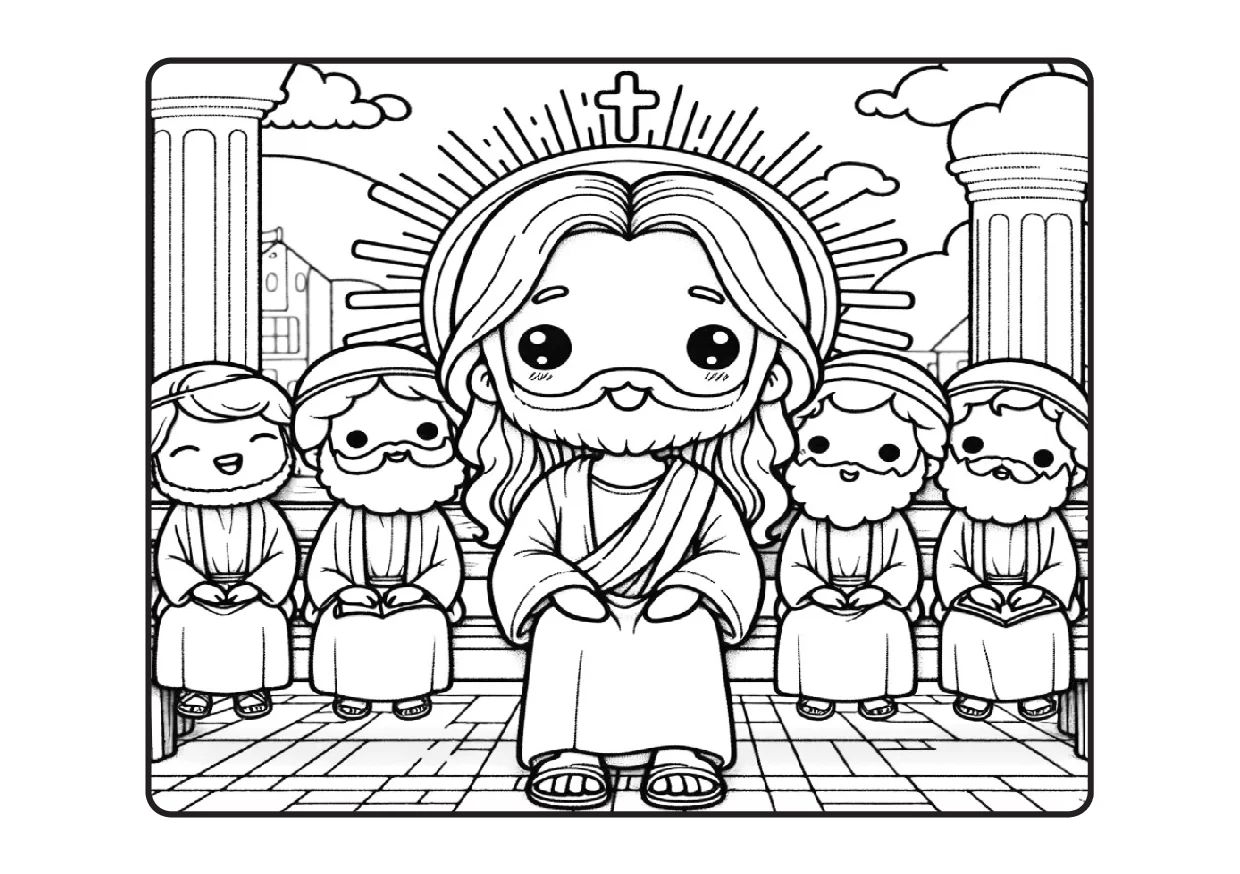 Desenhos Biblicos Para Colorir Colorindo Com Jesus PDF 12
