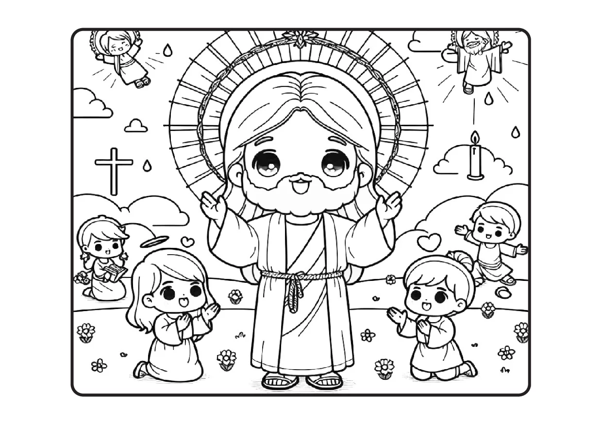 Desenhos Biblicos Para Colorir Colorindo Com Jesus PDF 34