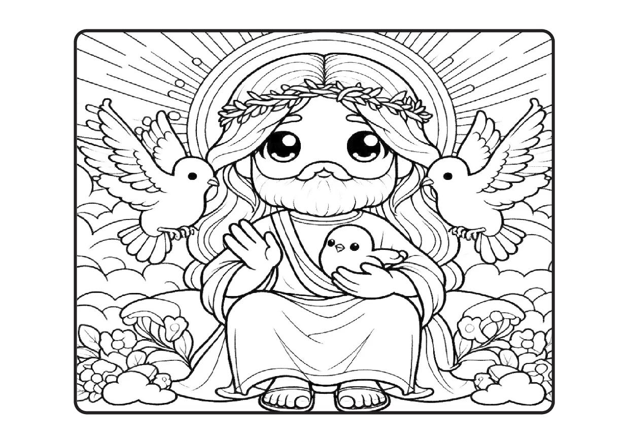 Desenhos Biblicos Para Colorir Colorindo Com Jesus PDF 35
