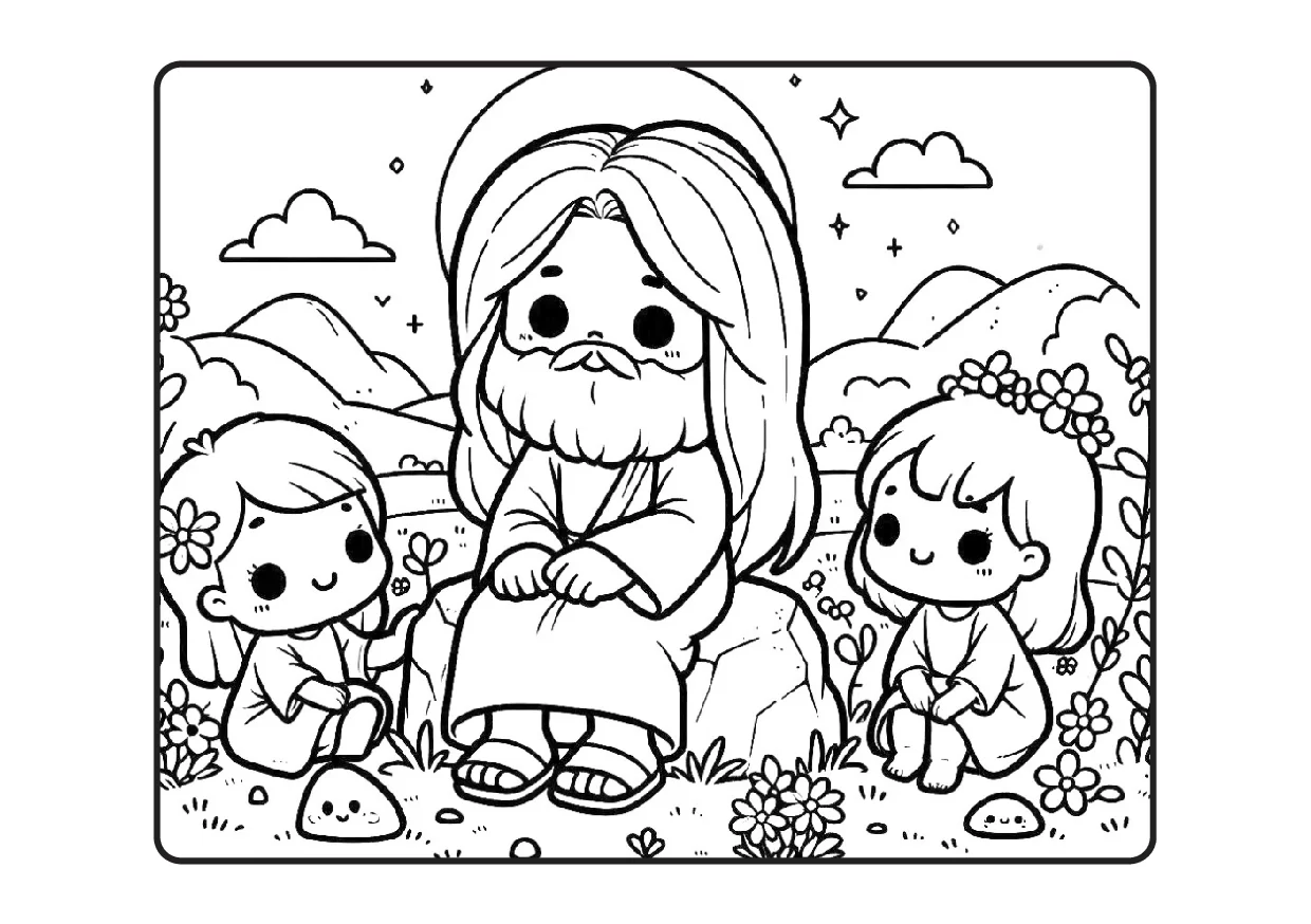 Desenhos Biblicos Para Colorir Colorindo Com Jesus PDF 45