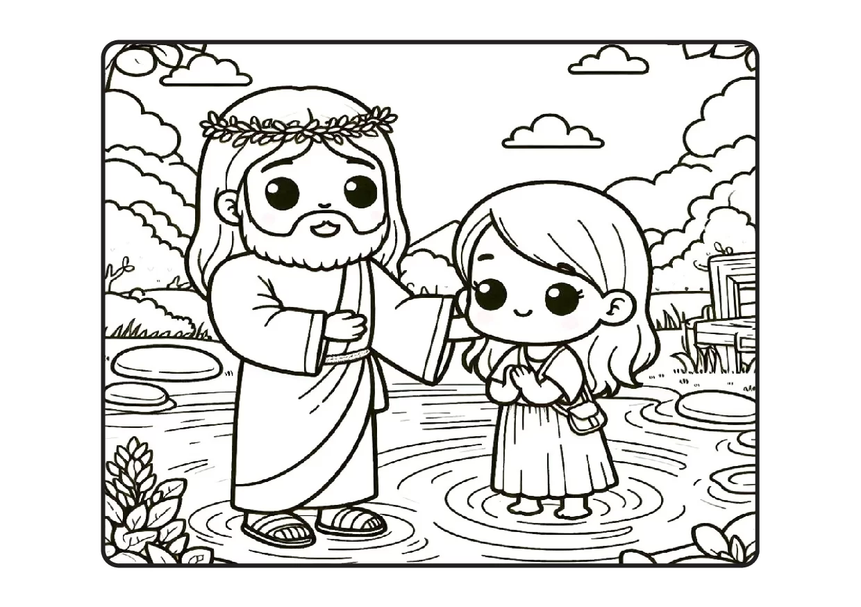 Colorir Jesus abençoando