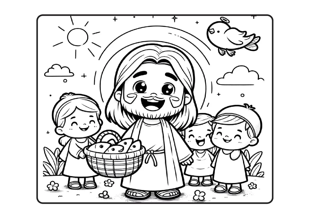 Desenhos Biblicos Para Colorir Colorindo Com Jesus PDF 8