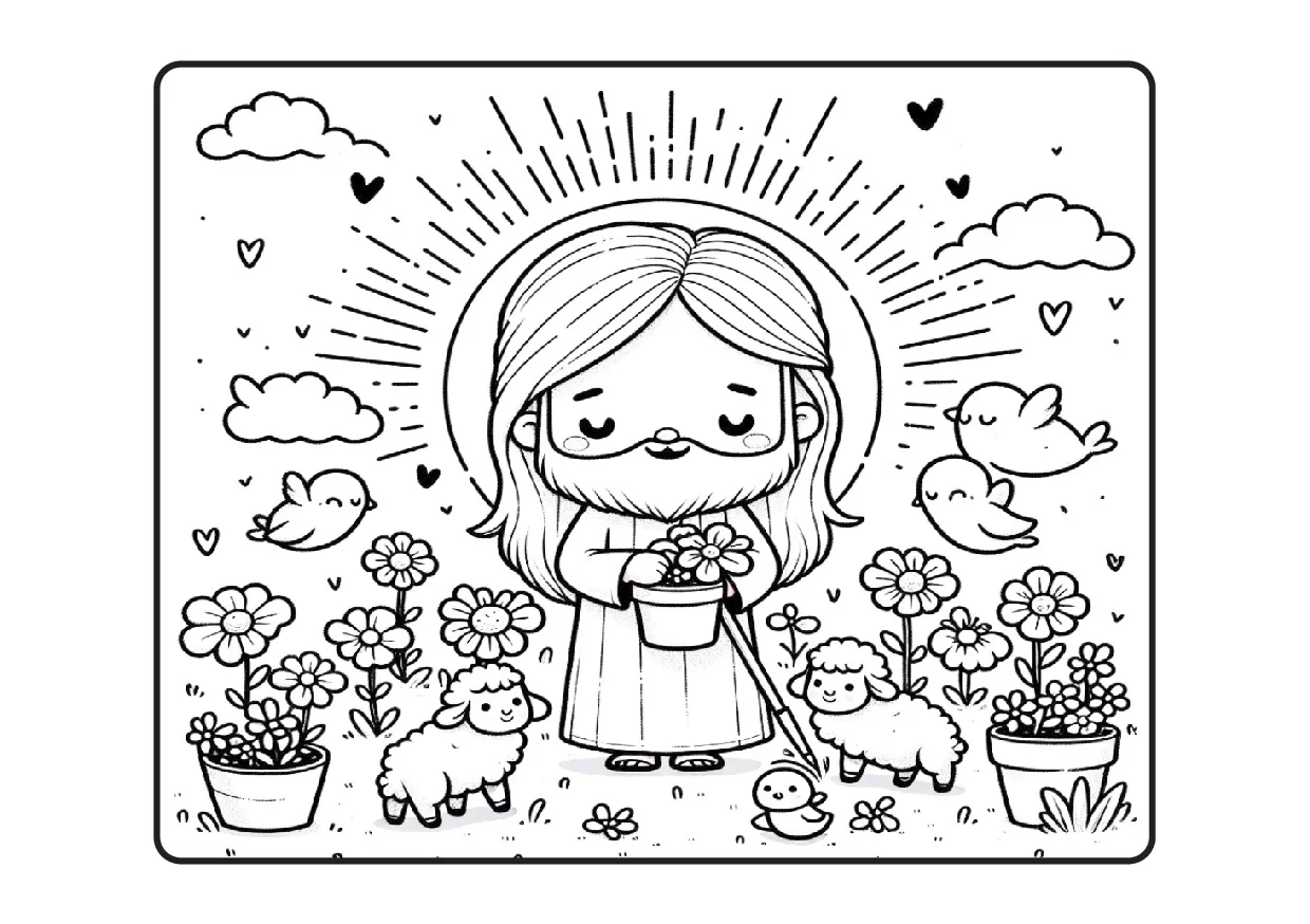 Desenhos Biblicos Para Colorir Colorindo Com Jesus PDF 9