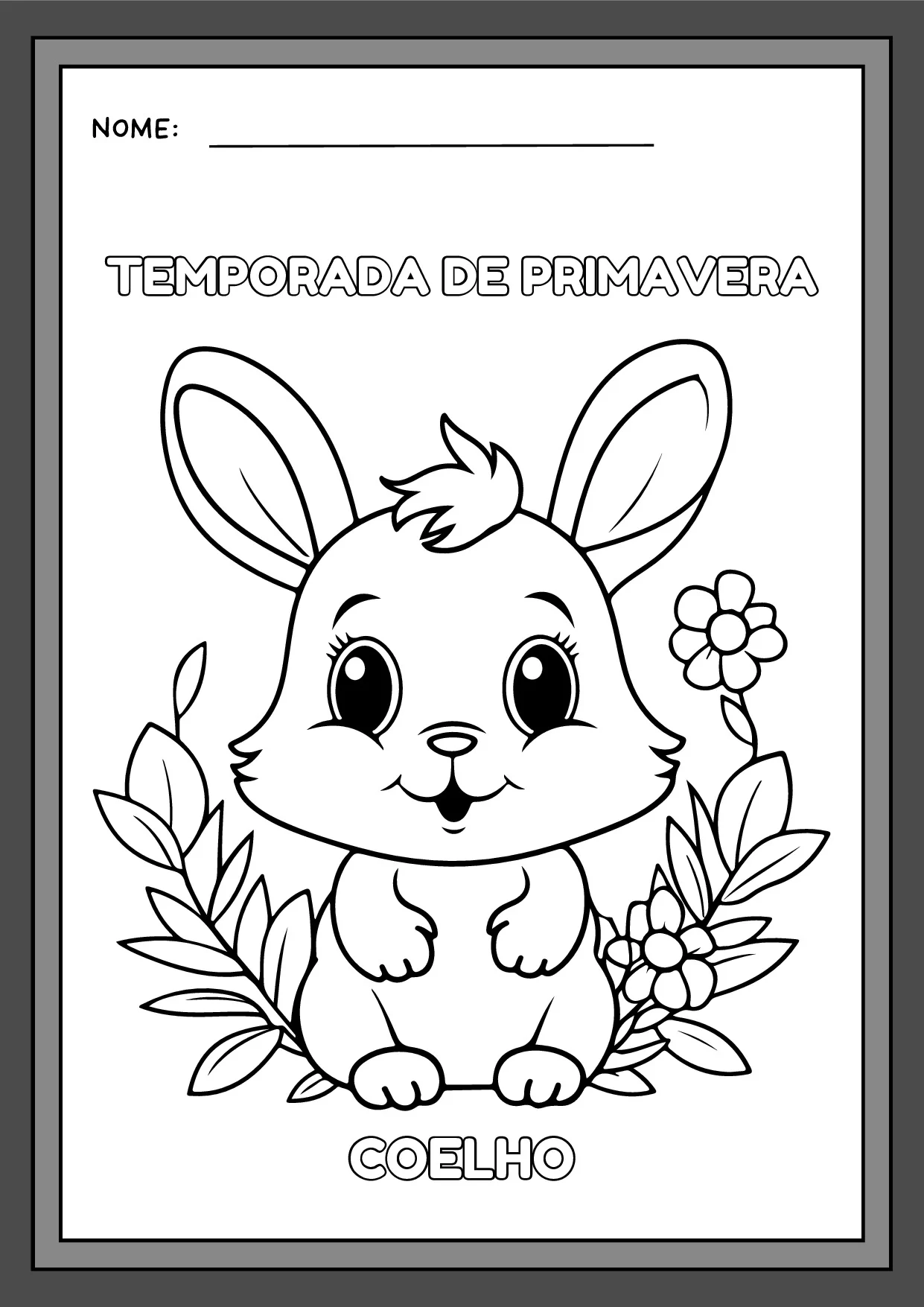 Desenhos de Animais da Primavera para Colorir em PDF