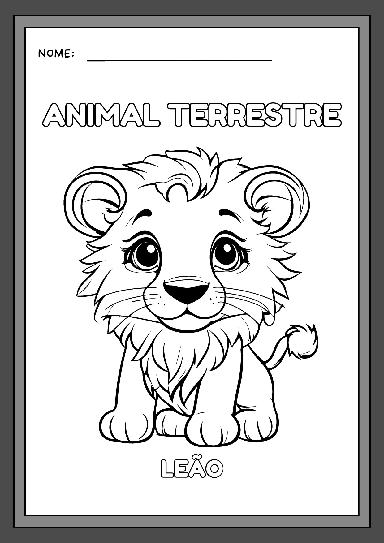Desenhos de Animais para Colorir em PDF - Grátis