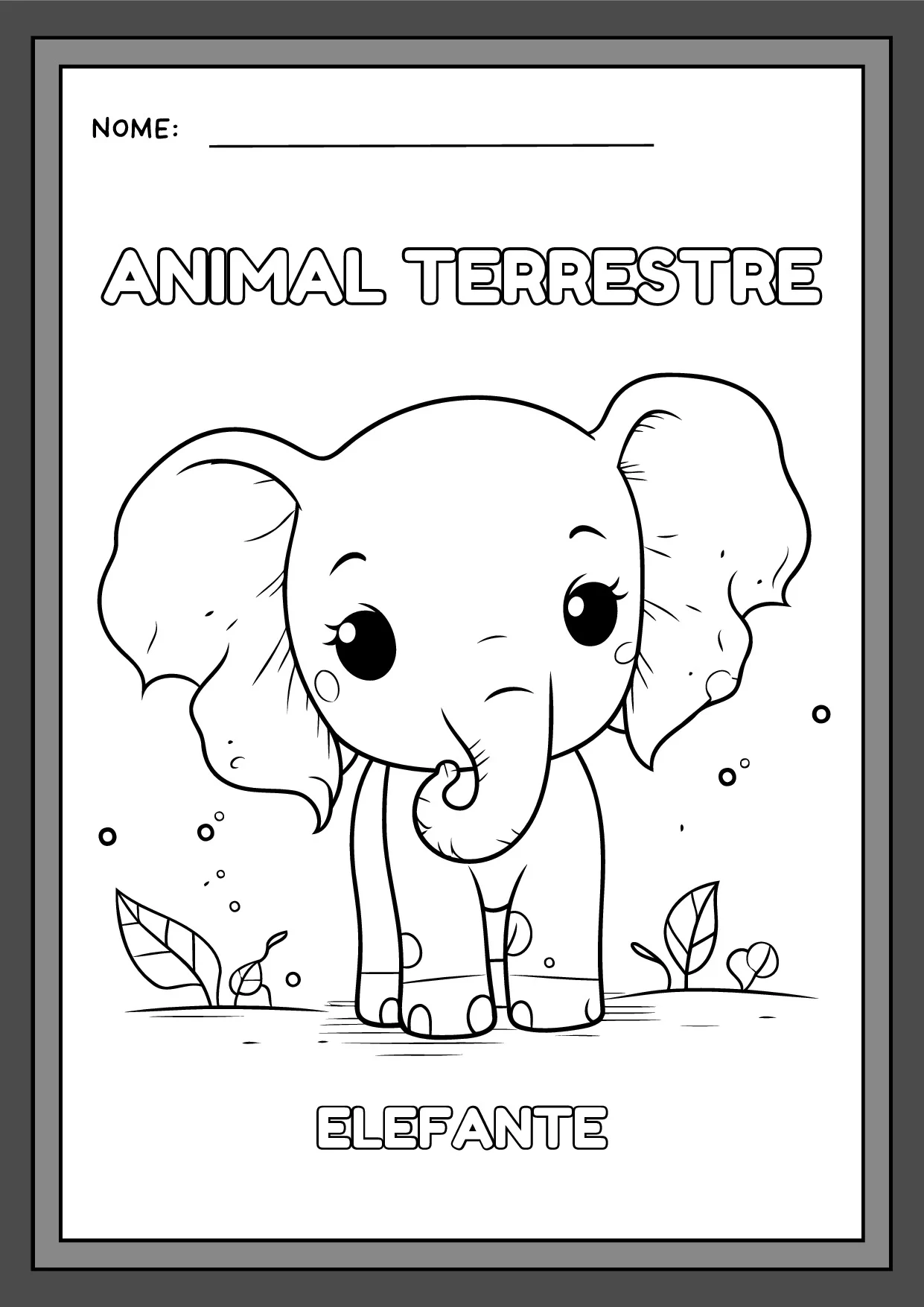 Desenhos de Animais para Colorir em PDF – ilustração 2