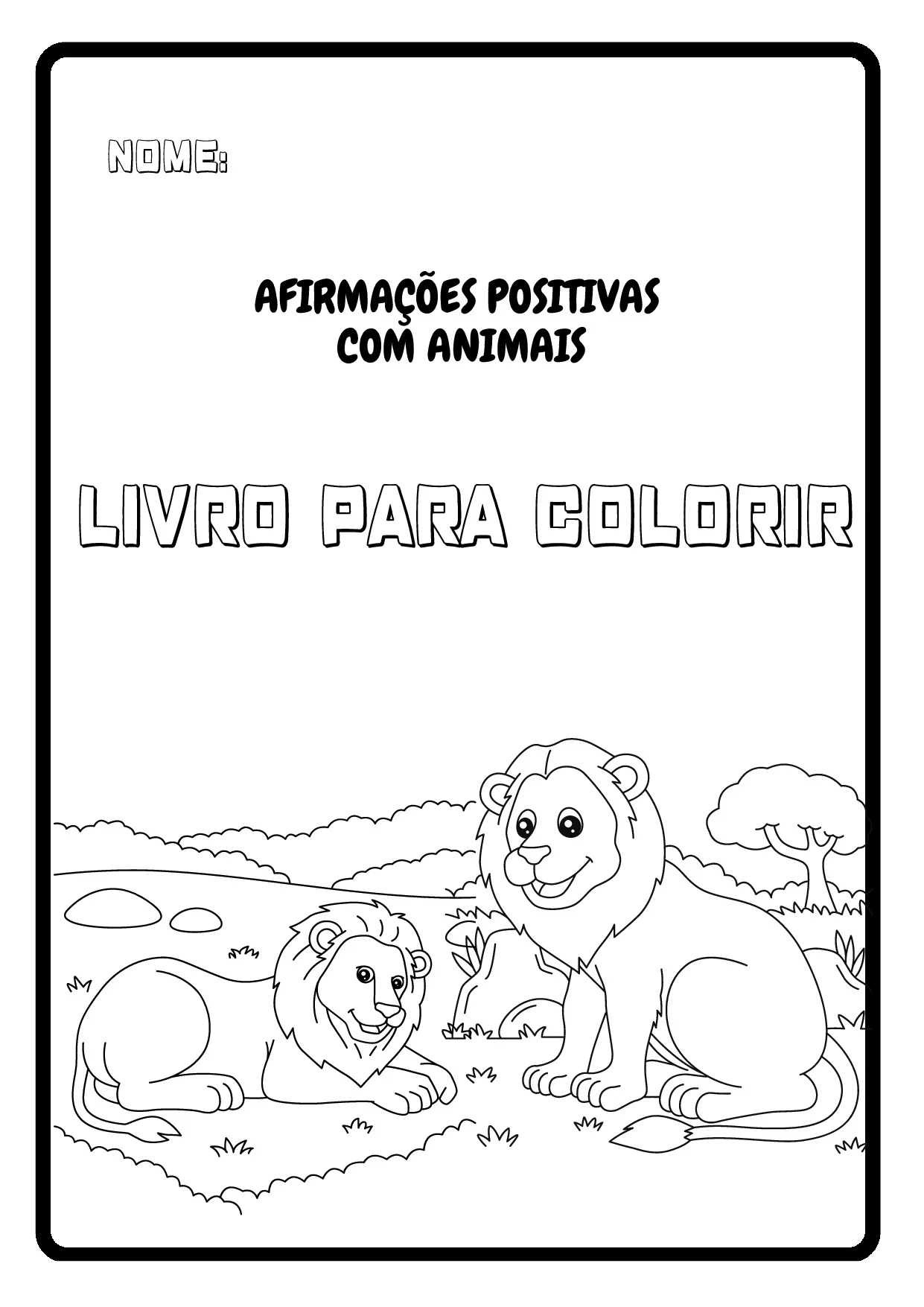 Desenhos para colorir e imprimir com Animais em PDF