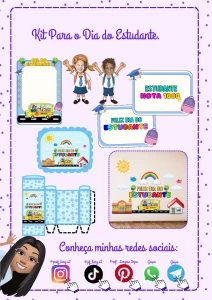 Kit para o Dia do Estudante: Tags, Plaquinhas, Caixinha e Pôsteres