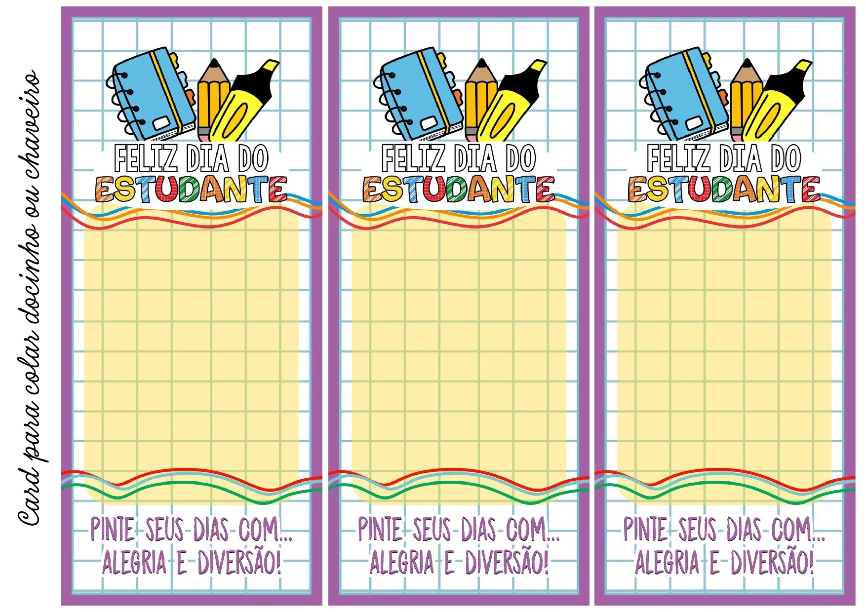Lembrancinhas Dia Do Estudante Para Imprimir PDF Gratis 11