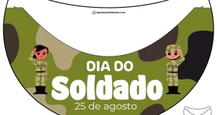 Molde Letras e medalhas Dia do Soldado
