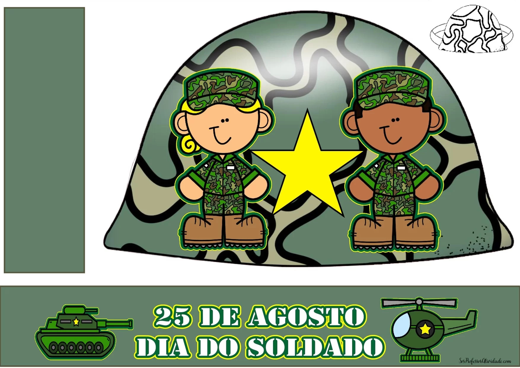 Molde painel dia do soldado em pdf completo para imprimir