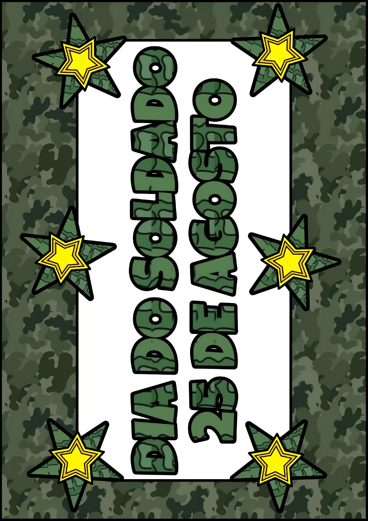 Moldura De Bambole Dia Do Soldado Para Imprimir 3