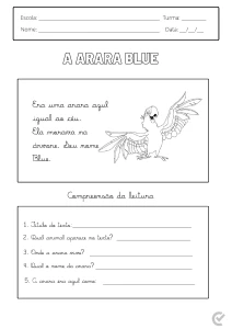 Textos de Alfabetização para Imprimir - PDF Grátis