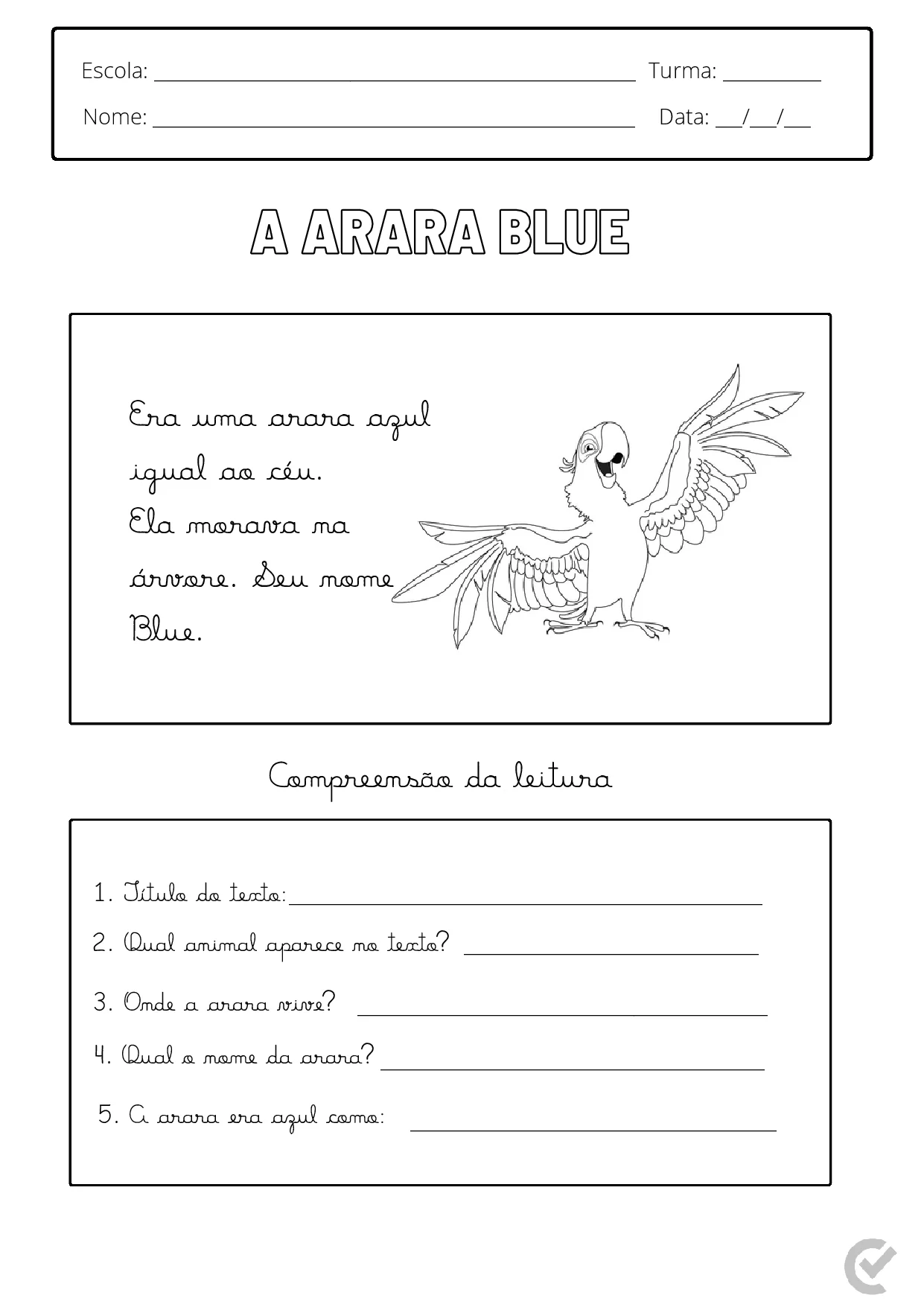Textos de Alfabetização para Imprimir - PDF Grátis