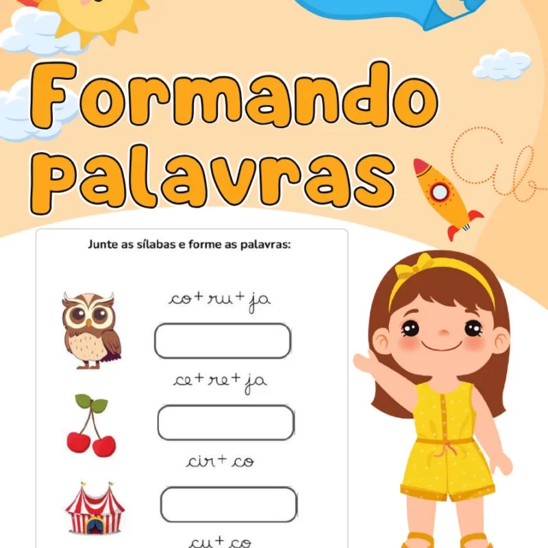 Formando Palavras: Atividades de Alfabetização para Crianças