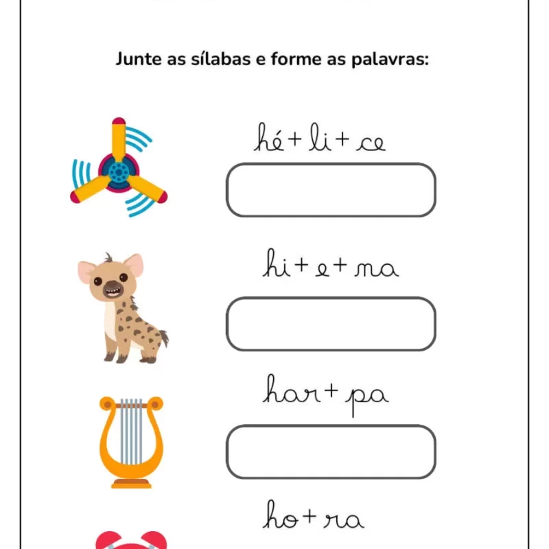 Formando Palavras: Atividades de Alfabetização para Crianças 6