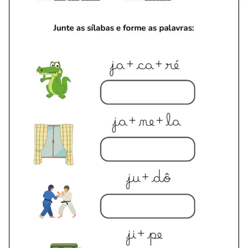 Formando Palavras: Atividades de Alfabetização para Crianças 7