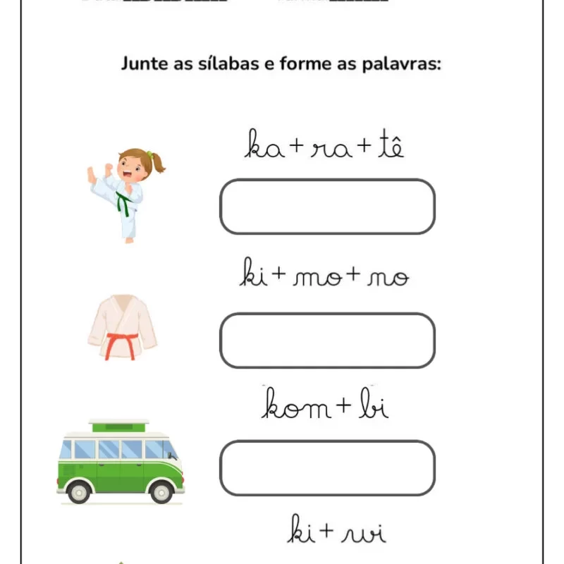 Formando Palavras: Atividades de Alfabetização para Crianças 8