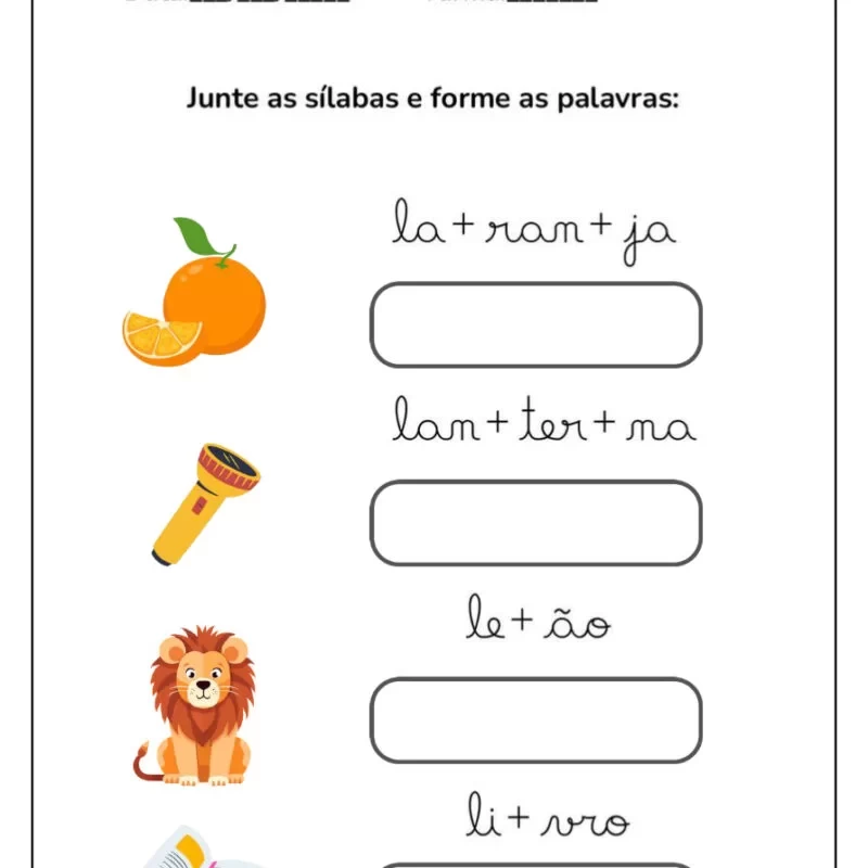 Formando Palavras: Atividades de Alfabetização para Crianças 9