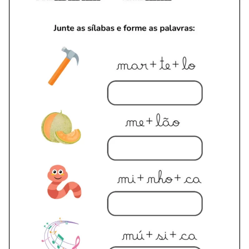 Formando Palavras: Atividades de Alfabetização para Crianças 10
