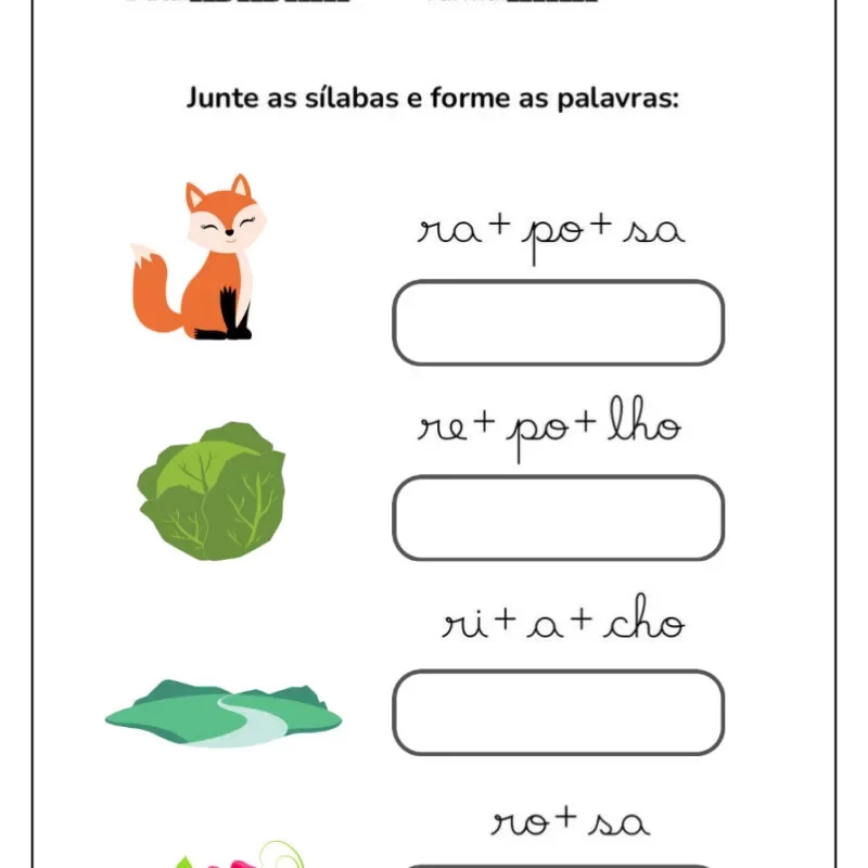 Formando Palavras: Atividades de Alfabetização para Crianças 14