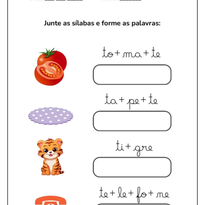 Formando Palavras: Atividades de Alfabetização para Crianças 16