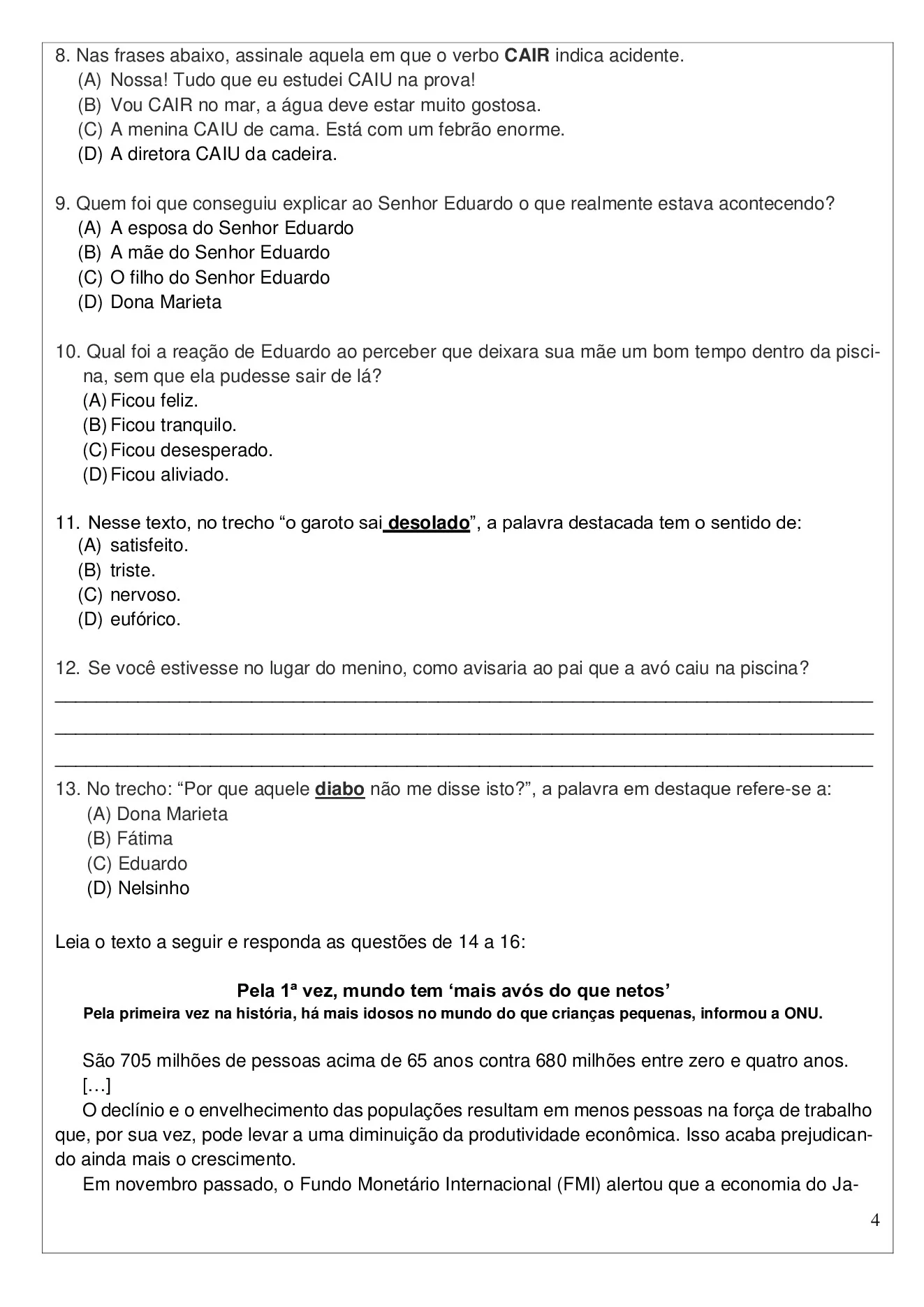 Análise do poema 'Vou cair na piscina' — p4 | Ensino Já atividades para educação infantil (ensinoja.com)