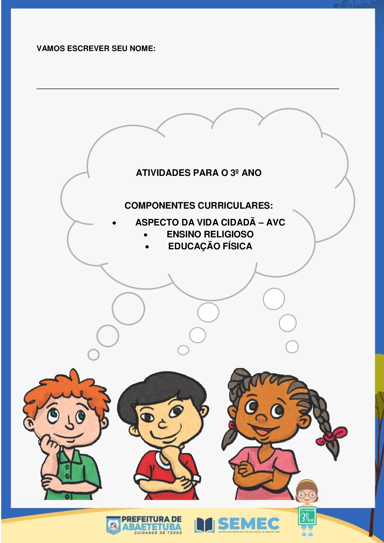 Atividades 3º ano em PDF: cidadania, religião e educação física — p4 | Ensino Já atividades para educação infantil (ensinoja.com)