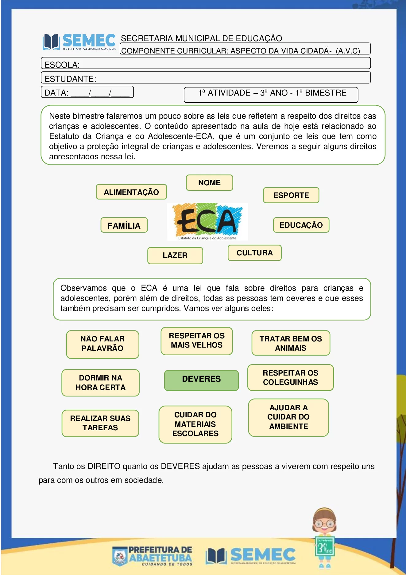 Atividades 3º ano em PDF: cidadania, religião e educação física — p5 | Ensino Já atividades para educação infantil (ensinoja.com)