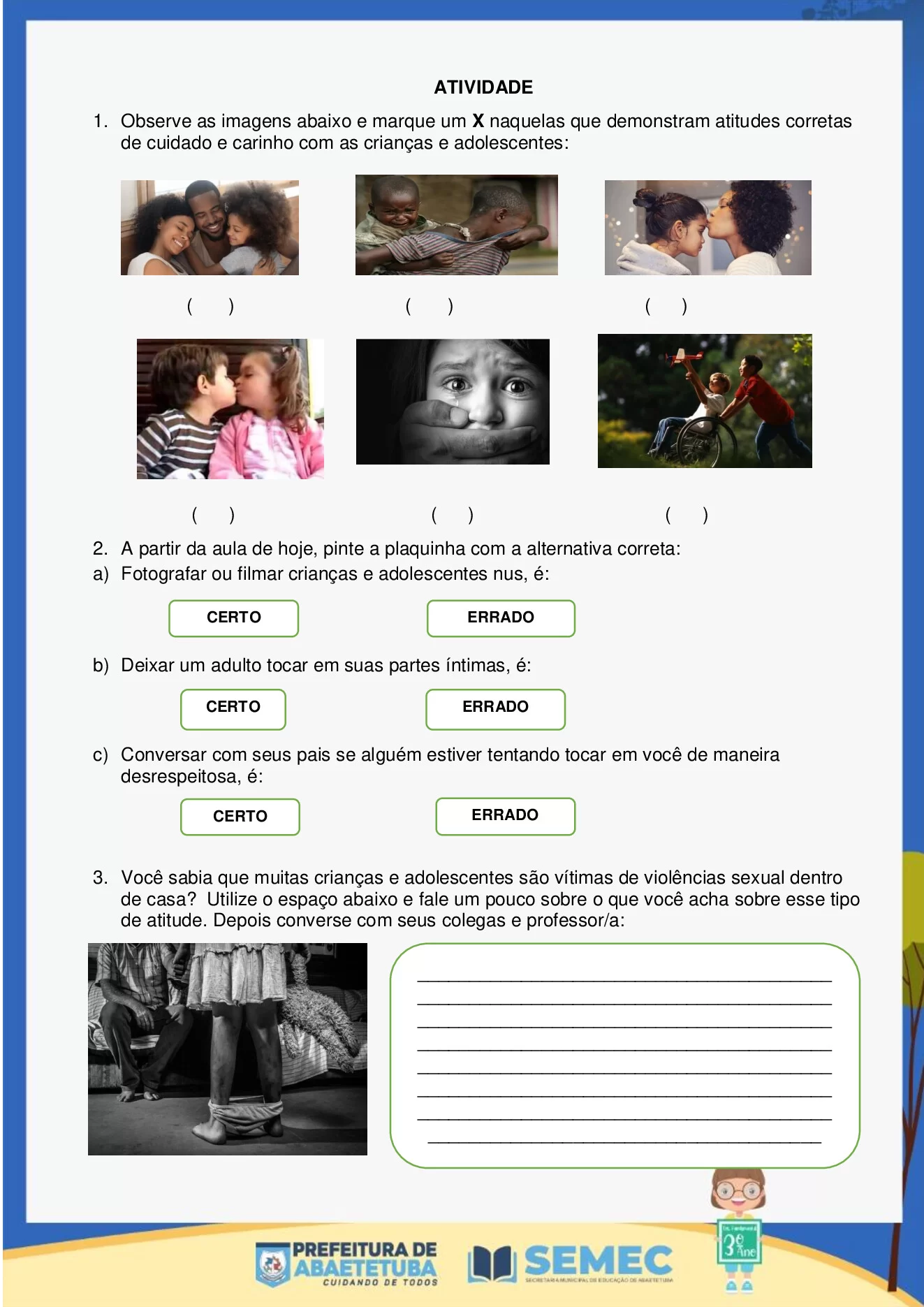 Atividades 3º ano em PDF: cidadania, religião e educação física — p8 | Ensino Já atividades para educação infantil (ensinoja.com)