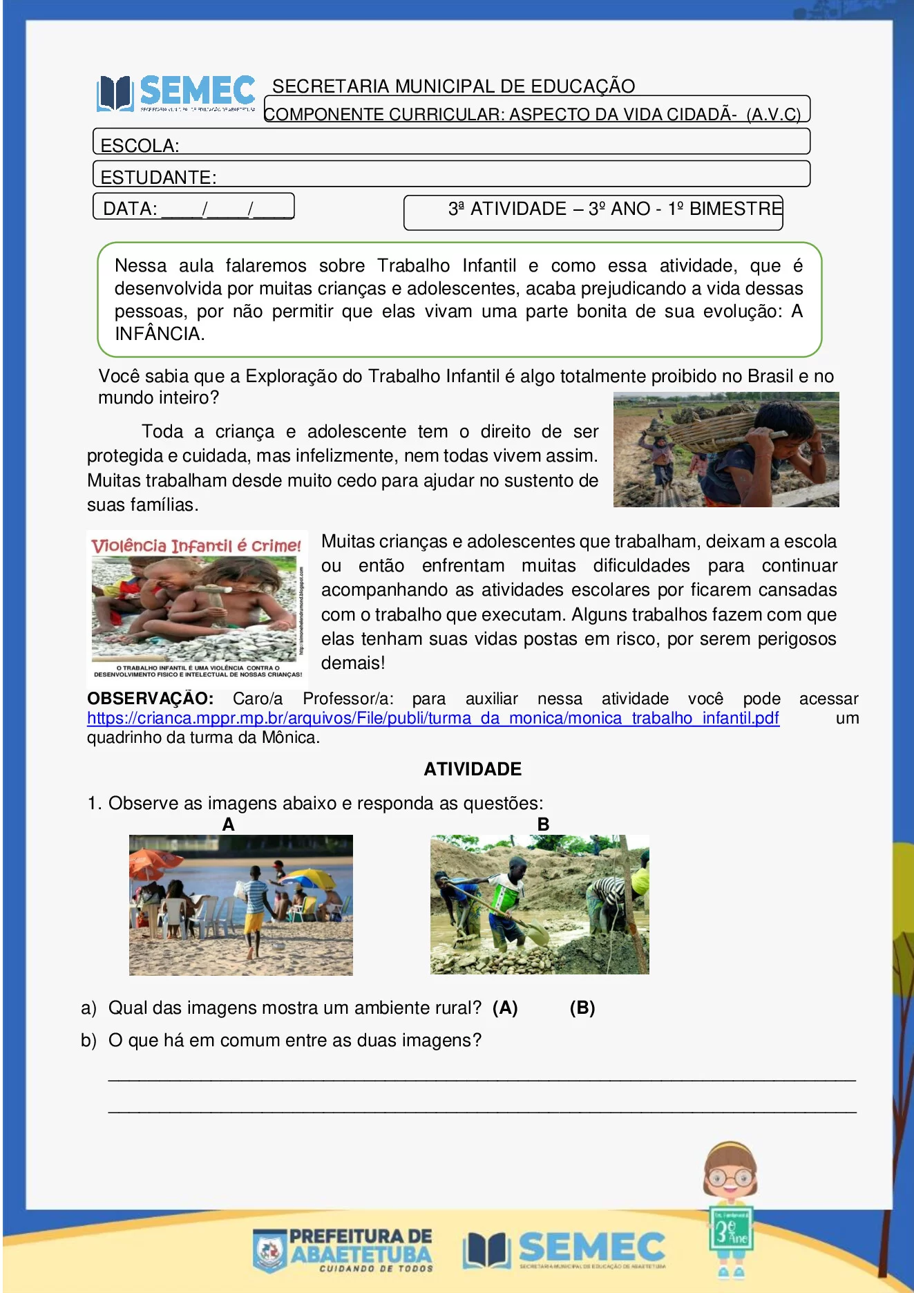 Atividades 3º ano em PDF: cidadania, religião e educação física — p9 | Ensino Já atividades para educação infantil (ensinoja.com)