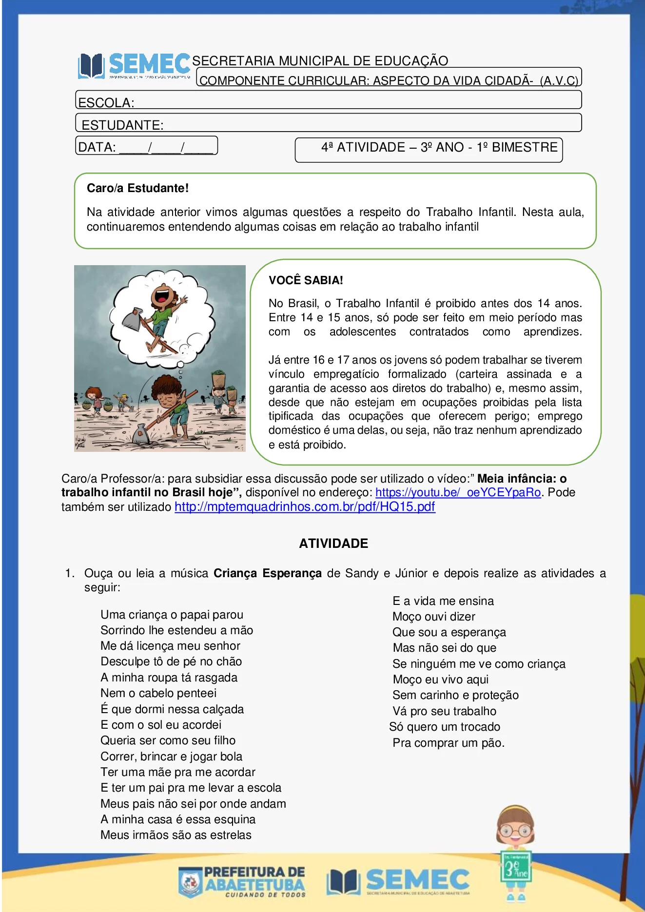 Atividades 3º ano em PDF: cidadania, religião e educação física — p11 | Ensino Já atividades para educação infantil (ensinoja.com)