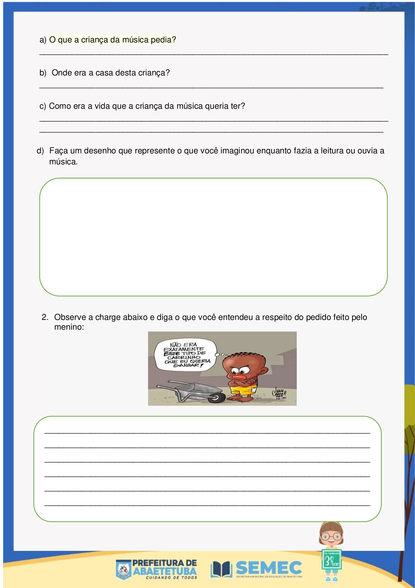 Atividades 3º ano em PDF: cidadania, religião e educação física — p12 | Ensino Já atividades para educação infantil (ensinoja.com)