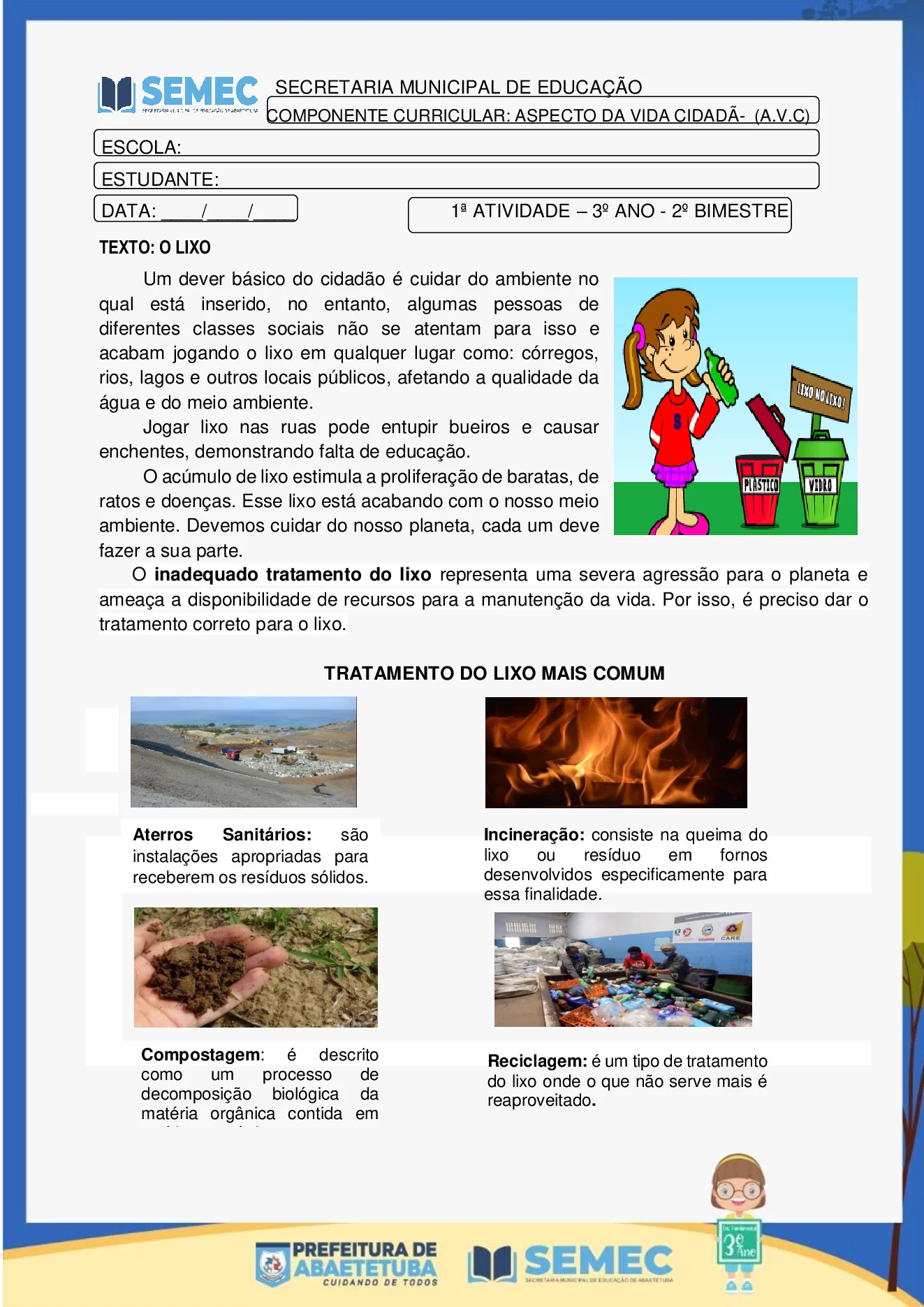 Atividades 3º ano em PDF: cidadania, religião e educação física — p13 | Ensino Já atividades para educação infantil (ensinoja.com)