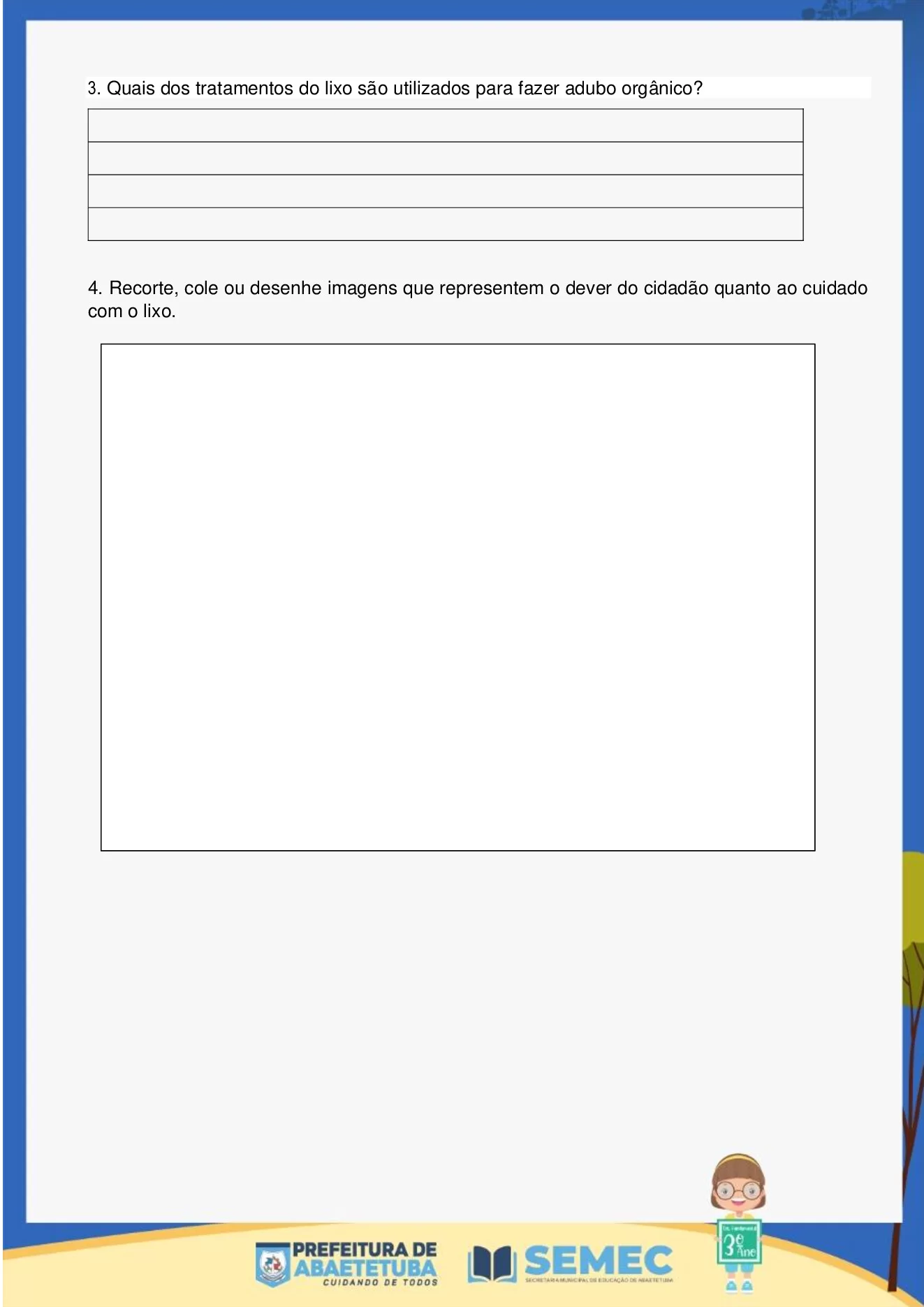 Atividades 3º ano em PDF: cidadania, religião e educação física — p15 | Ensino Já atividades para educação infantil (ensinoja.com)