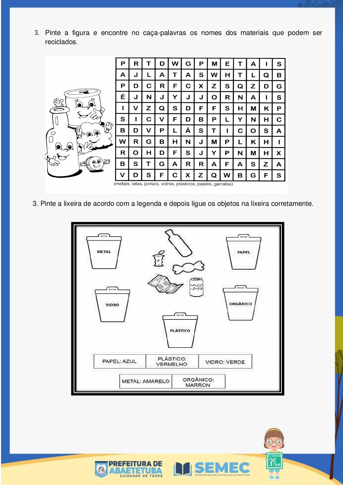 Atividades 3º ano em PDF: cidadania, religião e educação física — p18 | Ensino Já atividades para educação infantil (ensinoja.com)
