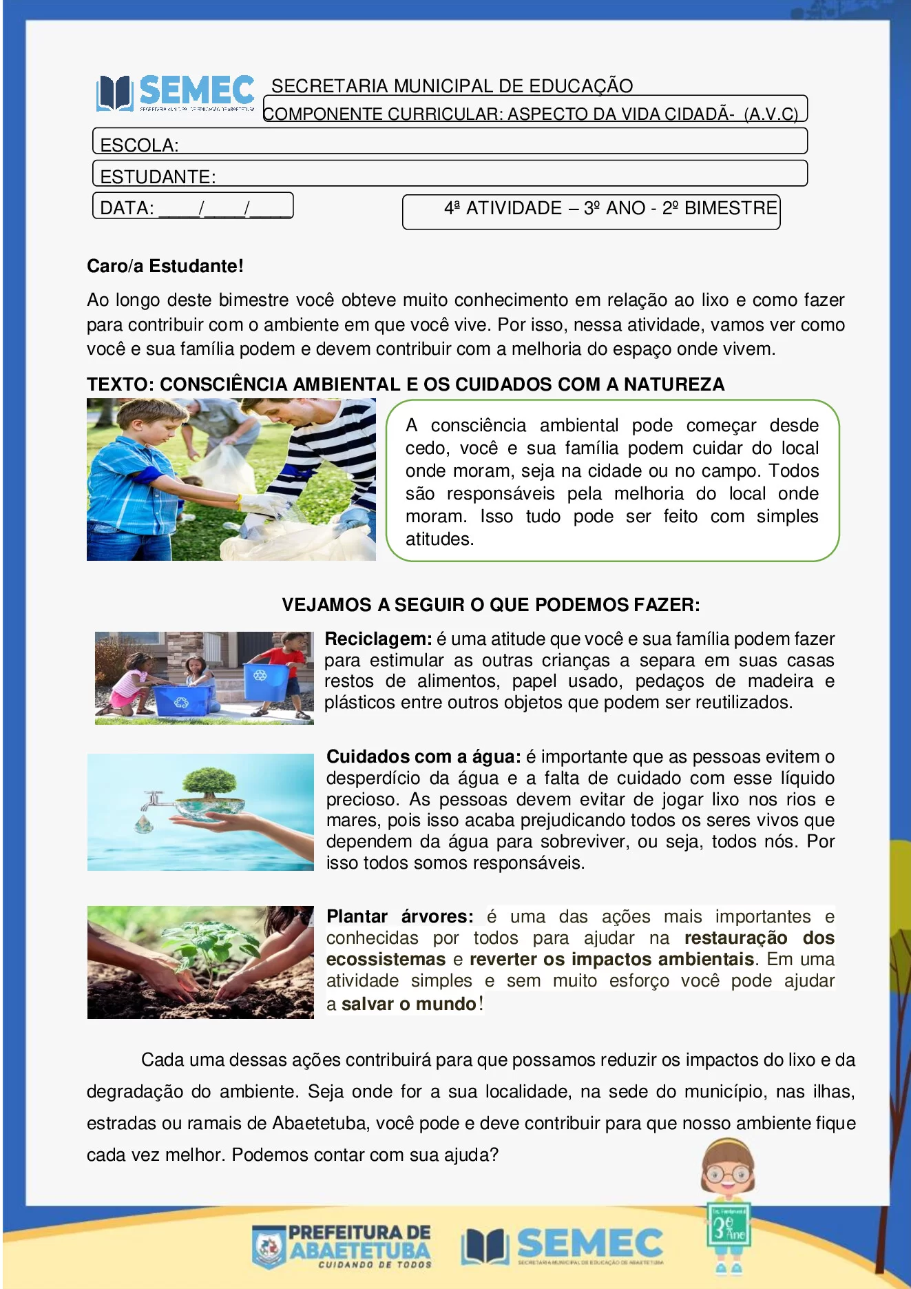 Atividades 3º ano em PDF: cidadania, religião e educação física — p19 | Ensino Já atividades para educação infantil (ensinoja.com)