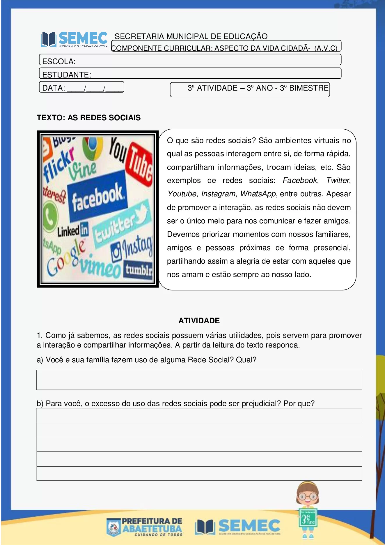 Atividades 3º ano em PDF: cidadania, religião e educação física — p25 | Ensino Já atividades para educação infantil (ensinoja.com)