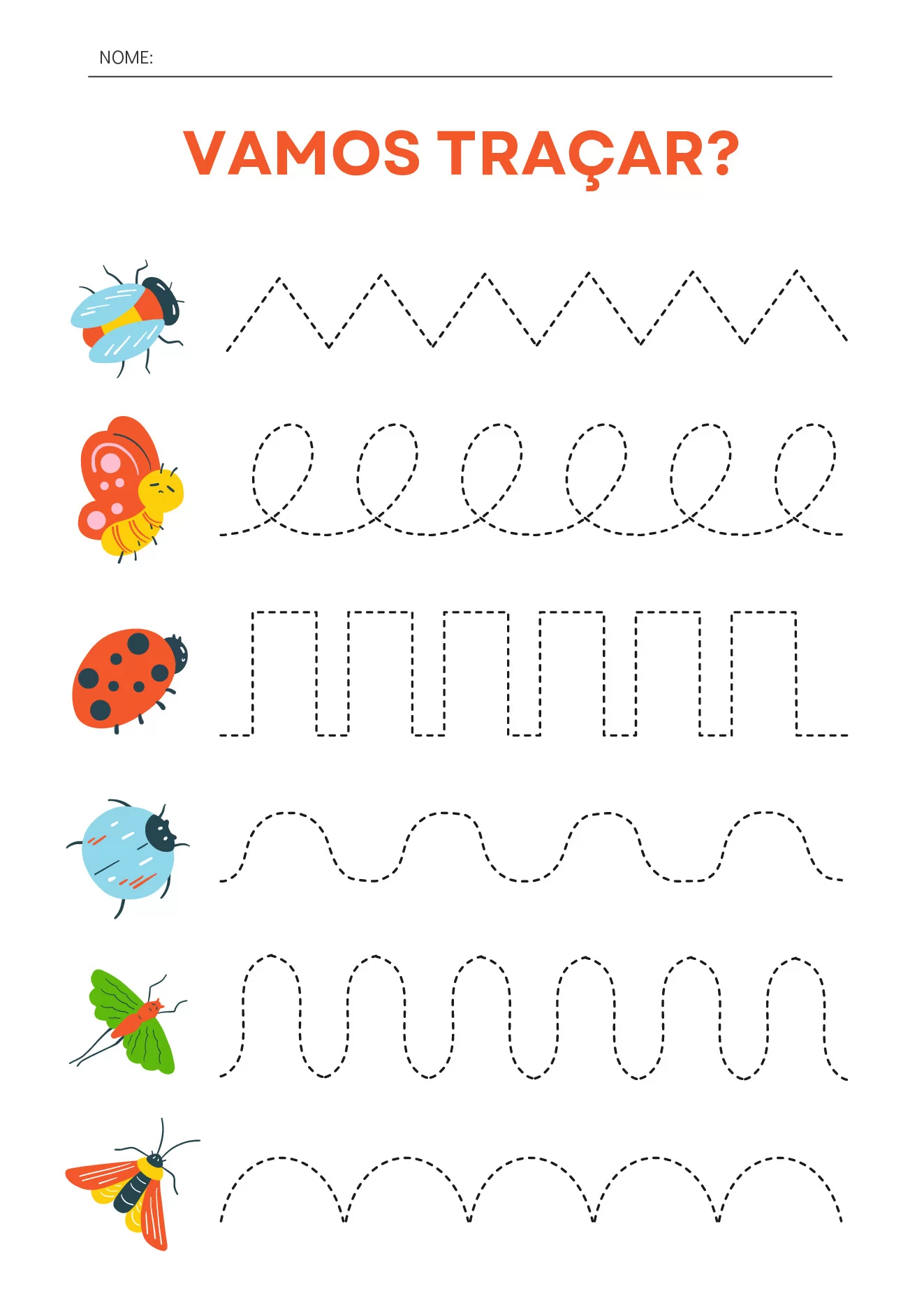 Atividades infantis gratuitas para traçar formas — p2 | Ensino Já atividades para educação infantil (ensinoja.com)