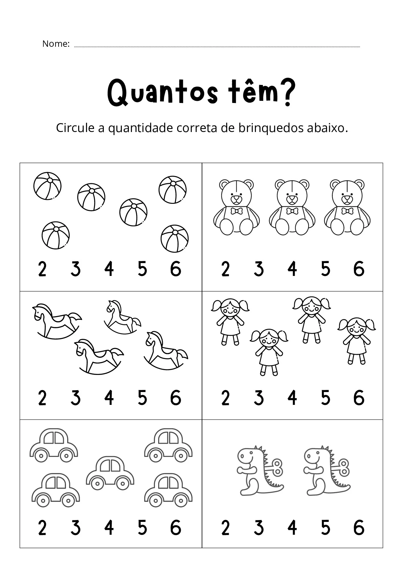 Atividades matemáticas para educação infantil — p2 | Ensino Já atividades para educação infantil (ensinoja.com)