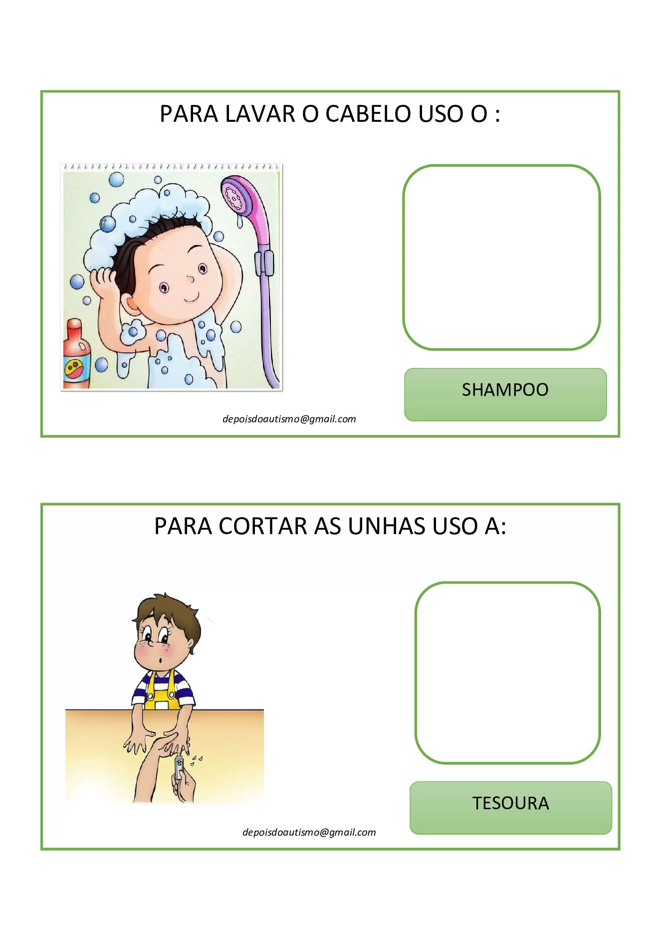 Higiene pessoal infantil: escova, sabonete em PDF — p3 | Ensino Já atividades para educação infantil (ensinoja.com)