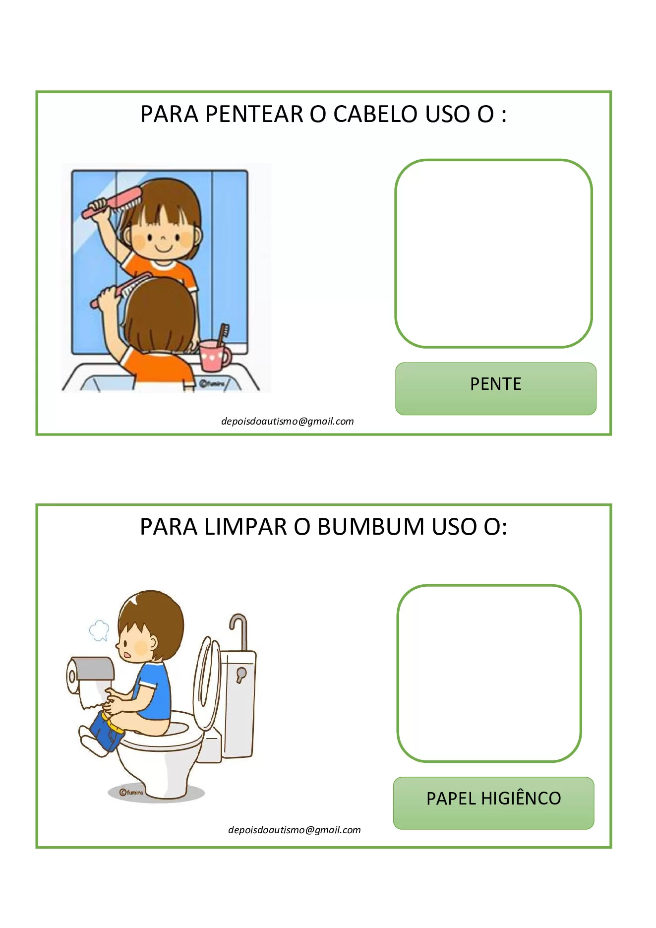 Higiene pessoal infantil: escova, sabonete em PDF — p4 | Ensino Já atividades para educação infantil (ensinoja.com)