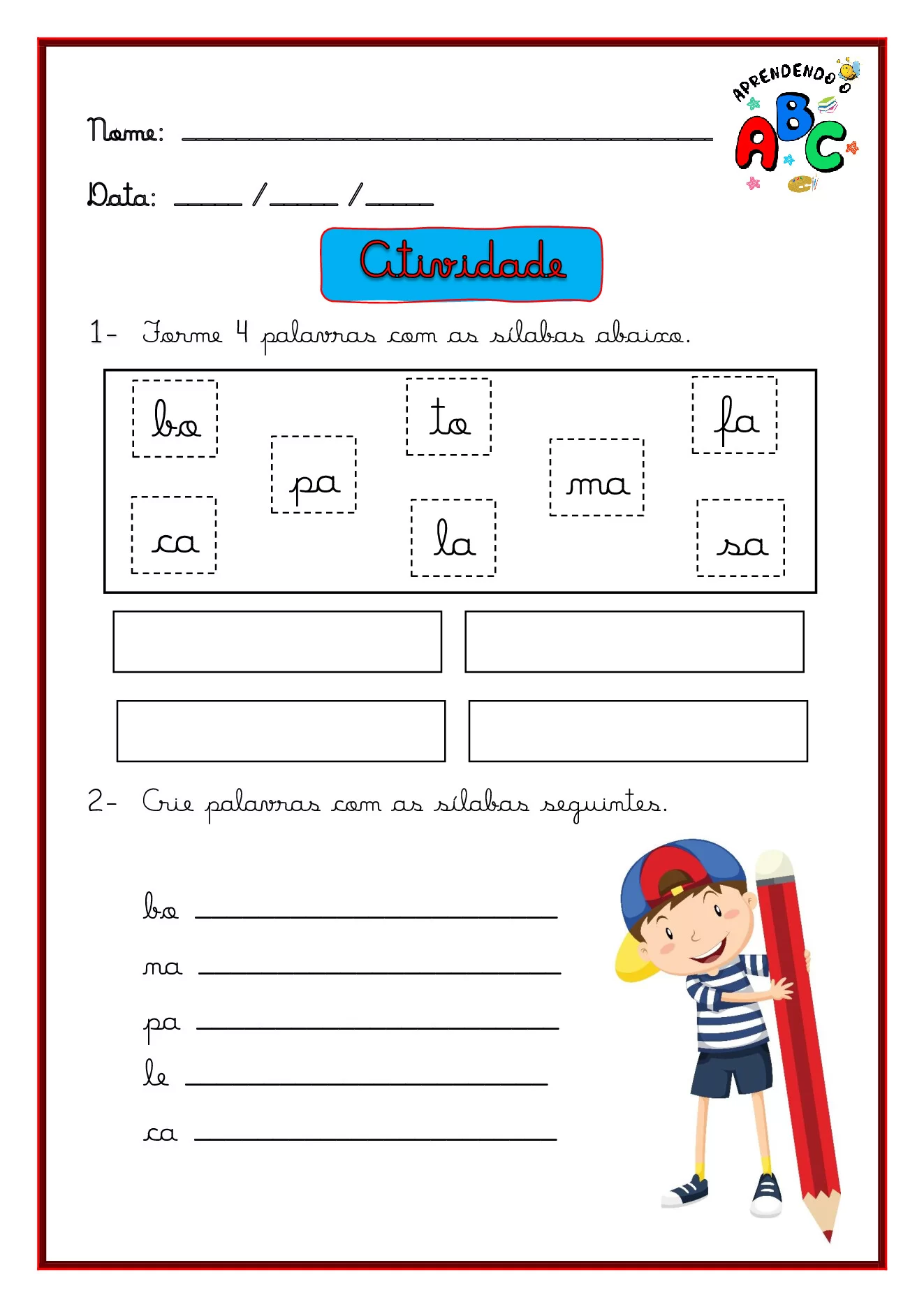 Atividades educativas para casa e escola — p7
