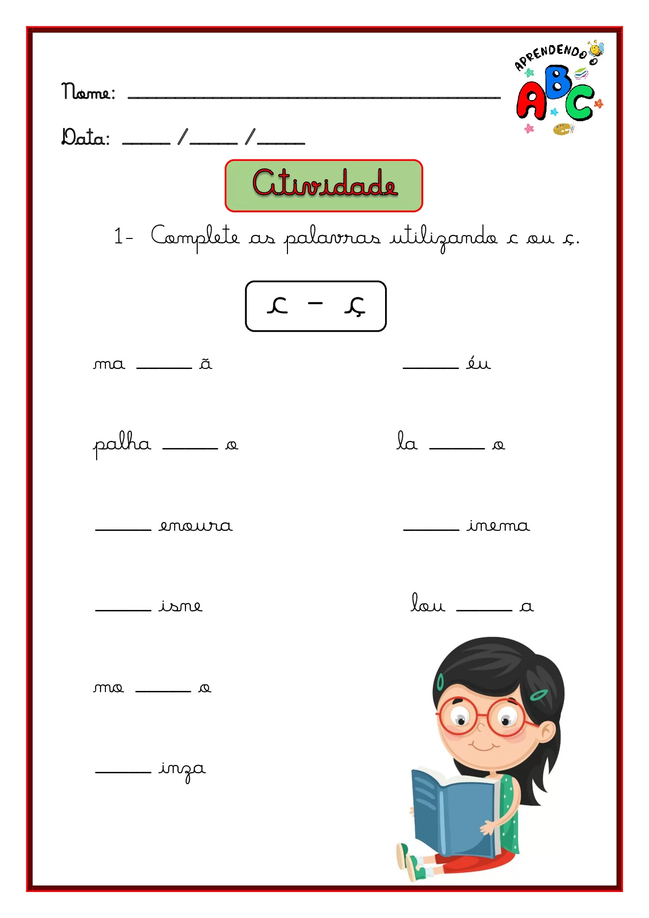 Atividades educativas para casa e escola — p8