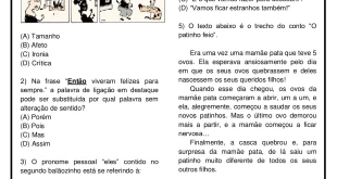 Simulado de português e matemática para alunos — p1